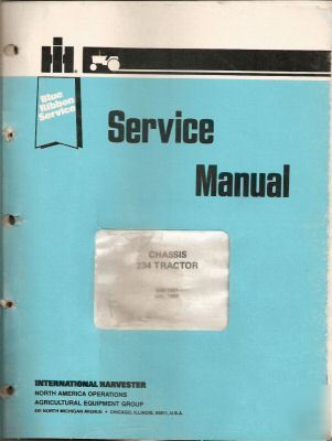 Int'l harvester service manual for chassis 234 tractor
