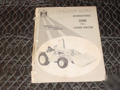 International IH3500A loader tractor factory manual