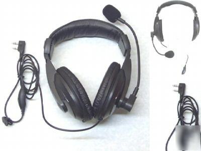 Over head-dual speaker ptt headset (2 pin) for motorola