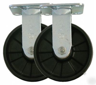 6 x 2 glass filled nylon - rigid caster â€“ industrial