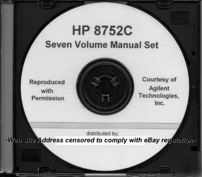 Agilent hp 8752C seven volume manual set