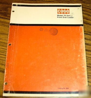 Case 730 to 1070 tractor 70 loader parts catalog manual