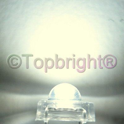 100 pcs 5MM 5-chips white superflux led 100MA 50KMCD