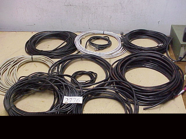 Assorted coaxial cables some with no connectors