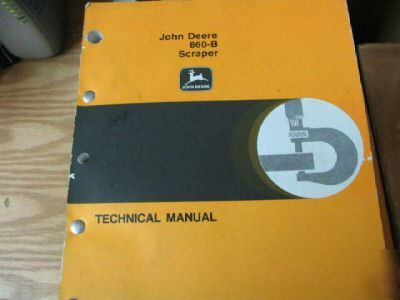 John deere 860-b scraper repair technical manual