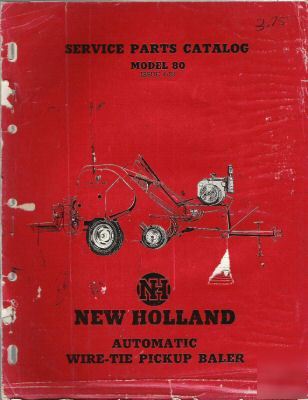 New holland service parts catalog for 80 baler.
