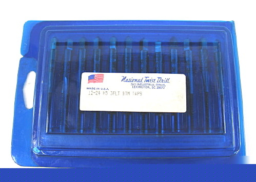New 12-24 tap nc H5 bottoming lot of 12 national twist