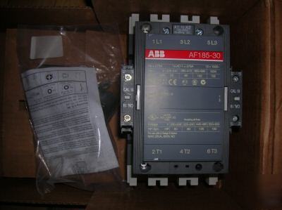 Abb AF185-30 contactor and 4 accessories, pictures