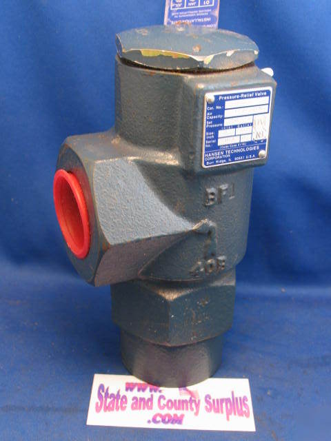 H5602 hansen 3/4-1/2 pressure relief valve ammonia hvac