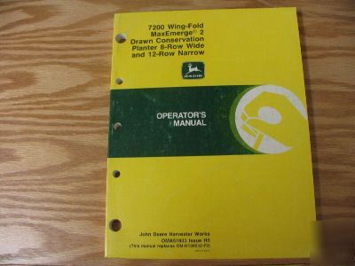 John deere 7200 wing fold maxemerge 2 operators manual