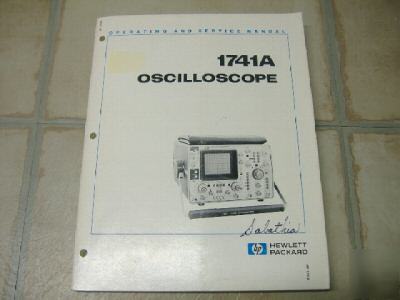 Hp 1741A oscilloscope op/ser manual