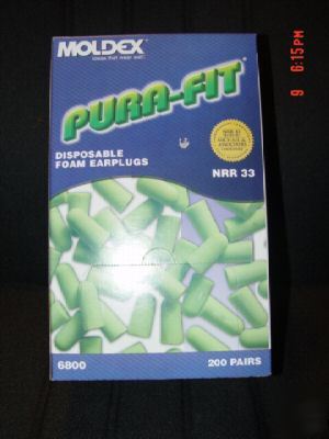 Moldex pura-fit 200 disposable foam earplugs uncorded 