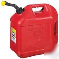 Blitz 5 gal + gas can gasoline can pull n pour spout
