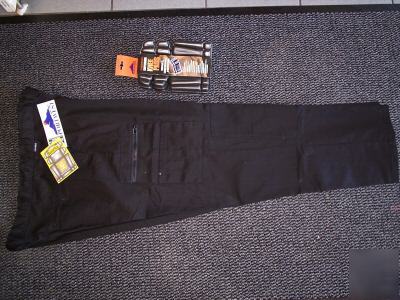 Buildtex black knee pad trousers + knee pads 38IN 96CM