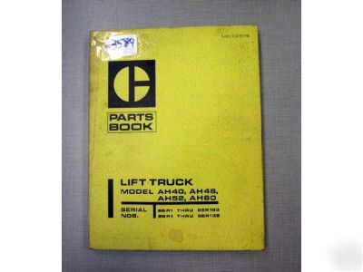 Caterpillar parts book AH40, AH46, AH52, AH60 forklifts