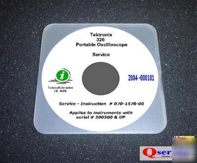 Tektronix tek 326 oscilloscope service - oprs manual cd